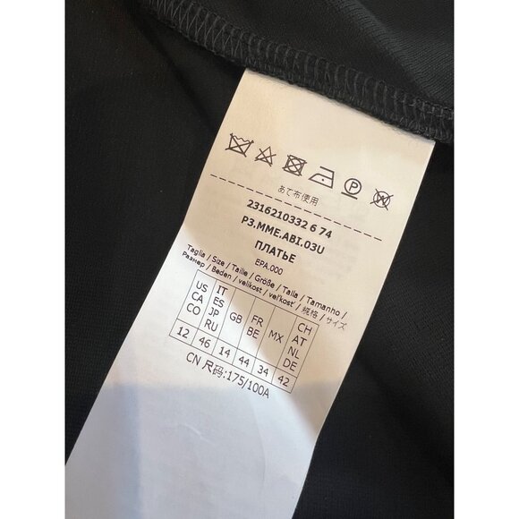 MAX MARA black JERSEY STEPPA MIDI TEE DRESS Size US 12 - Picture 13 of 14